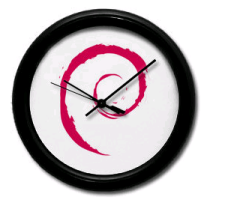 Debian Wanduhr