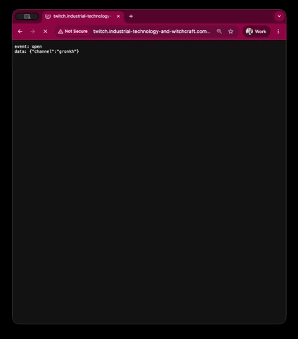 Twitch chat streaming demo