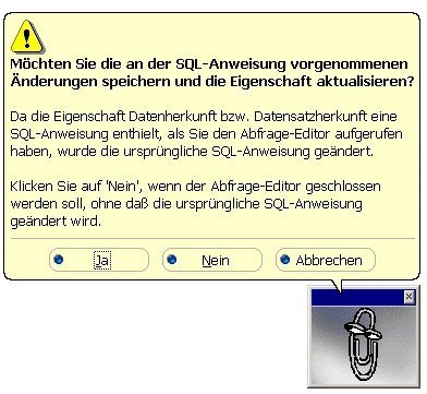 Weiterer Abstrakter Dialog von Access 97