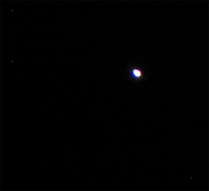 Jupiter durch Refraktorteleskop